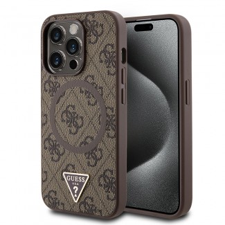 Apple iPhone 14 Pro Max Kılıf Guess Orjinal Lisanslı M-safe Şarj Özellikli PU Üçgen Logo 4G Desenli Kapak Apple iPhone 14 Pro Max Kılıf Guess Orjinal Lisanslı M-safe Şarj Özellikli PU Üçgen Logo 4G Desenli Kapak