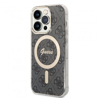 Apple iPhone 14 Pro Max Kılıf Guess Orjinal Lisanslı M-safe Şarj Özellikli Yazı Logolu 4G Desenli Kapak Apple iPhone 14 Pro Max Kılıf Guess Orjinal Lisanslı M-safe Şarj Özellikli Yazı Logolu 4G Desenli Kapak