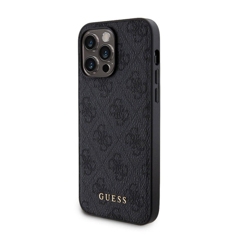 Bal-z Apple iPhone 14 Pro Max Kılıf Guess Orjinal Lisanslı M-safe Şarj Özellikli Yazı Logolu 4G Desenli Kapak + Powerbank 5000mAh 2in1 Set