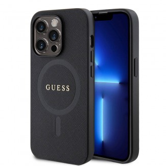 Apple iPhone 14 Pro Max Kılıf Guess Orjinal Lisanslı M-safe Şarj Özellikli Yazı Logolu Saffiano Kapak Apple iPhone 14 Pro Max Kılıf Guess Orjinal Lisanslı M-safe Şarj Özellikli Yazı Logolu Saffiano Kapak
