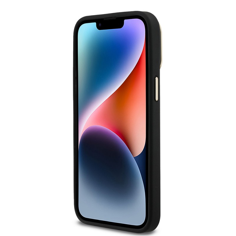 Bal-z Apple iPhone 14 Pro Max Kılıf Guess Orjinal Lisanslı PU Deri 4G Desenli Metal Büyük 4G ve Yazı Logolu Kamera Standlı Kapak