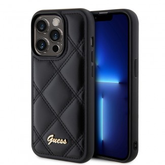 Apple iPhone 14 Pro Max Kılıf Guess Orjinal Lisanslı PU Deri Metal Yazı Logolu Kapitone Kapak Apple iPhone 14 Pro Max Kılıf Guess Orjinal Lisanslı PU Deri Metal Yazı Logolu Kapitone Kapak