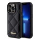 Apple iPhone 14 Pro Max Kılıf Guess Orjinal Lisanslı PU Deri Metal Yazı Logolu Kapitone Kapak Apple iPhone 14 Pro Max Kılıf Guess Orjinal Lisanslı PU Deri Metal Yazı Logolu Kapitone Kapak