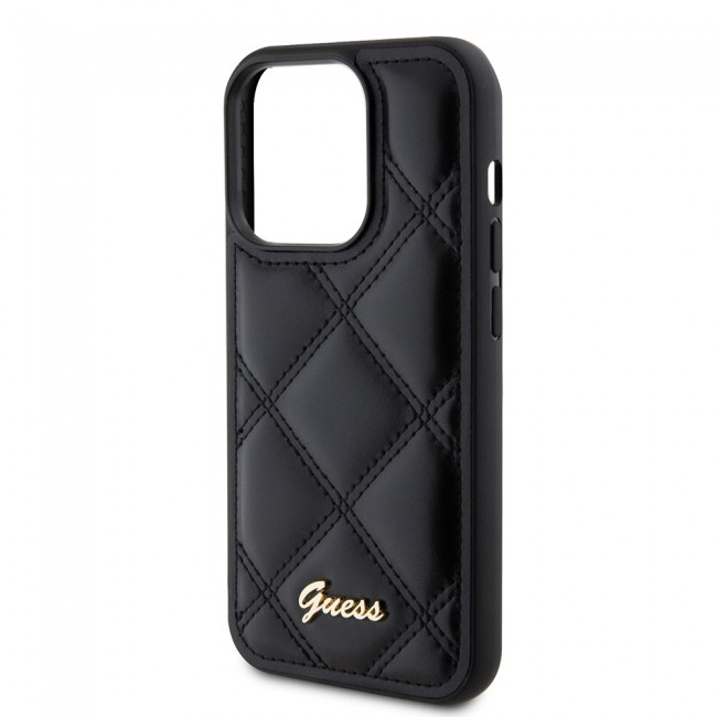 Apple iPhone 14 Pro Max Kılıf Guess Orjinal Lisanslı PU Deri Metal Yazı Logolu Kapitone Kapak Apple iPhone 14 Pro Max Kılıf Guess Orjinal Lisanslı PU Deri Metal Yazı Logolu Kapitone Kapak