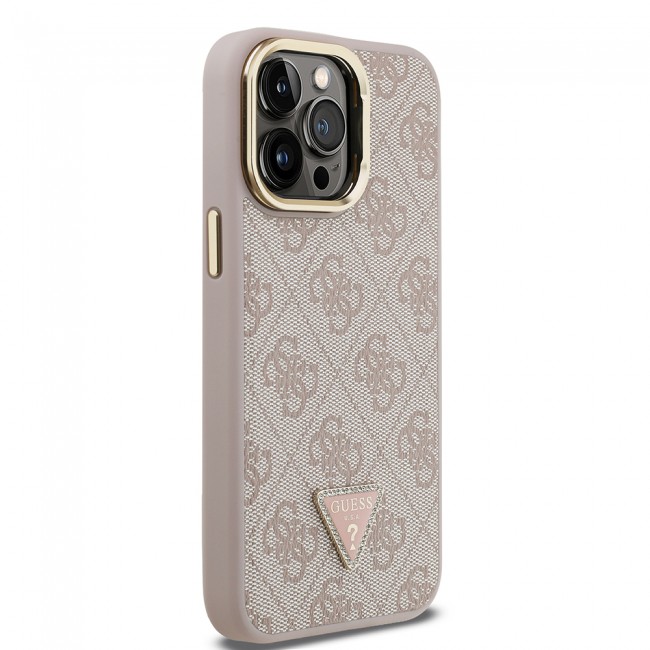 Apple iPhone 14 Pro Max Kılıf Guess Orjinal Lisanslı PU Deri Taşlı Üçgen Logo 4G Desenli Kamera Standlı Kapak Apple iPhone 14 Pro Max Kılıf Guess Orjinal Lisanslı PU Deri Taşlı Üçgen Logo 4G Desenli Kamera Standlı Kapak