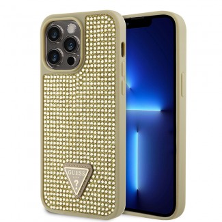 Apple iPhone 14 Pro Max Kılıf Guess Orjinal Lisanslı Taşlı Arka Yüzey Üçgen Logolu Kapak Apple iPhone 14 Pro Max Kılıf Guess Orjinal Lisanslı Taşlı Arka Yüzey Üçgen Logolu Kapak