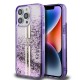 Apple iPhone 14 Pro Max Kılıf Guess Orjinal Lisanslı Transparan Sıvılı Simli Altın Çizgili Kapak Apple iPhone 14 Pro Max Kılıf Guess Orjinal Lisanslı Transparan Sıvılı Simli Altın Çizgili Kapak