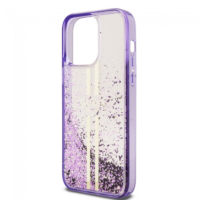 Apple iPhone 14 Pro Max Kılıf Guess Orjinal Lisanslı Transparan Sıvılı Simli Altın Çizgili Kapak Apple iPhone 14 Pro Max Kılıf Guess Orjinal Lisanslı Transparan Sıvılı Simli Altın Çizgili Kapak