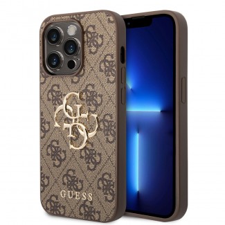 Apple iPhone 14 Pro Max Kılıf GUESS PU Deri Büyük Metal Logo Dizaynlı Kapak Apple iPhone 14 Pro Max Kılıf GUESS PU Deri Büyük Metal Logo Dizaynlı Kapak