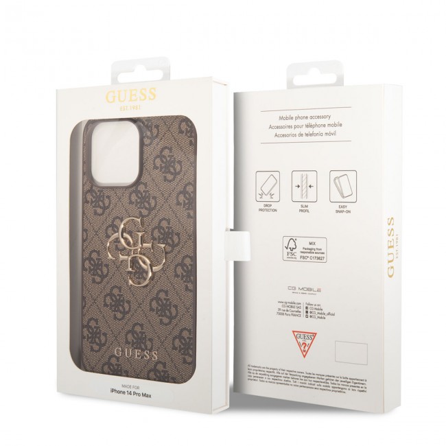 Apple iPhone 14 Pro Max Kılıf GUESS PU Deri Büyük Metal Logo Dizaynlı Kapak Apple iPhone 14 Pro Max Kılıf GUESS PU Deri Büyük Metal Logo Dizaynlı Kapak