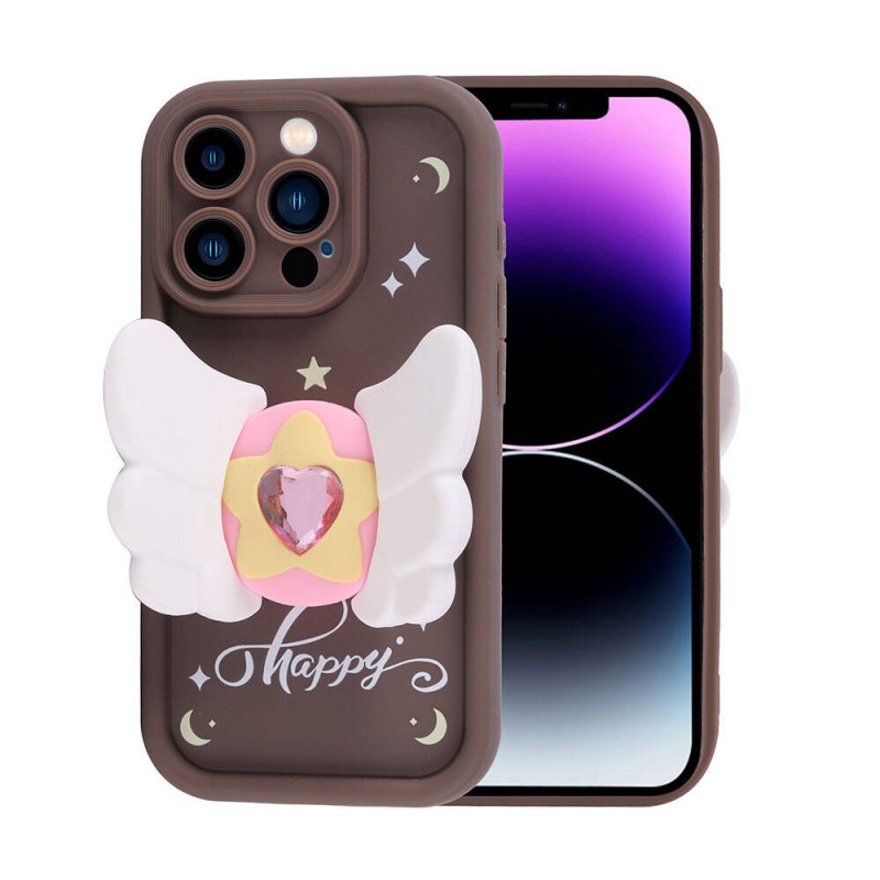 Bal-z Apple iPhone 14 Pro Max Kılıf Kamera Korumalı Figür Tasarımlı  Kapya Kapak