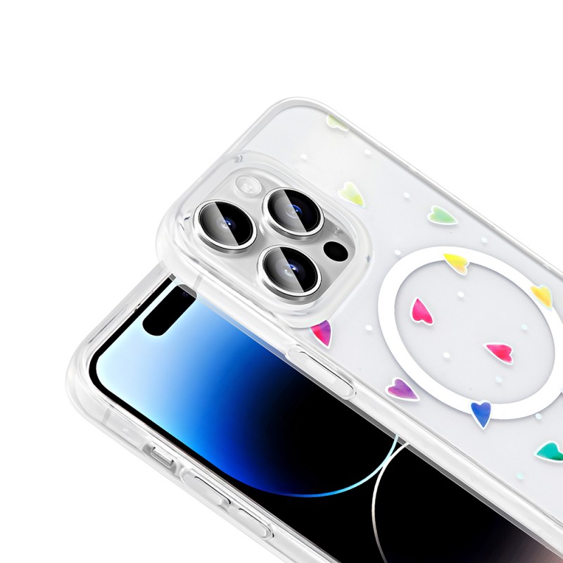 Bal-z Apple iPhone 14 Pro Max Kılıf M-Safe Şarj Özellikli Şeffaf Zore Folk Sert Kapak