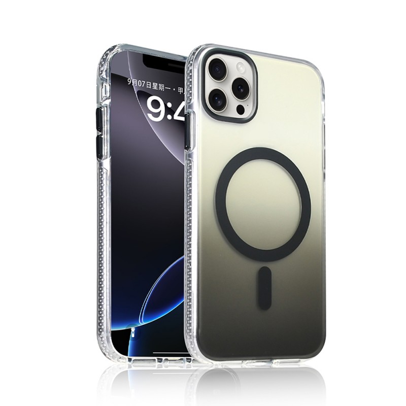 Bal-z Apple iPhone 14 Pro Max Kılıf M-safe Şarj Özellikli Transparan Renk Geçişli  Toros Kapak