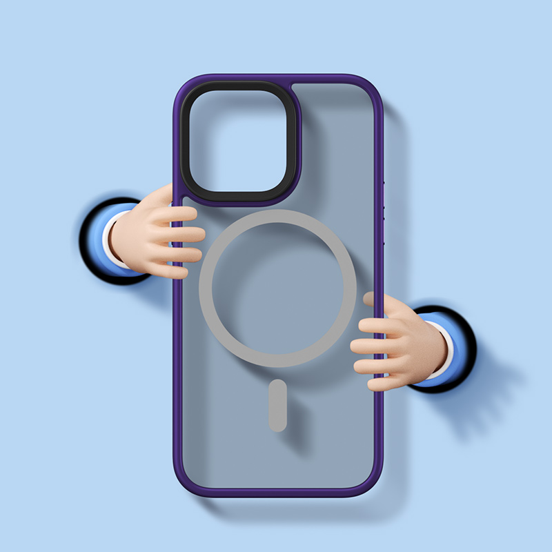 Bal-z Apple iPhone 14 Pro Max Kılıf M-safe Şarj Özellikli Benks Mist Hybrid Kapak