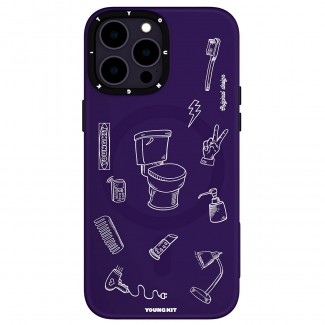 Apple iPhone 14 Pro Max Kılıf M-safe Şarj Özellikli Desenli Youngkit Plaything Serisi Kapak Apple iPhone 14 Pro Max Kılıf M-safe Şarj Özellikli Desenli Youngkit Plaything Serisi Kapak