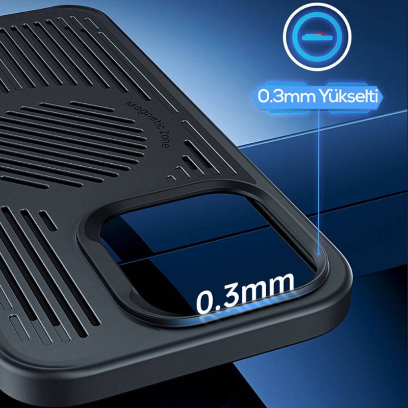 Bal-z Apple iPhone 14 Pro Max Kılıf M-safe Şarj Özellikli Düşme Dirençli Soğutucu Benks Biliz Kapak