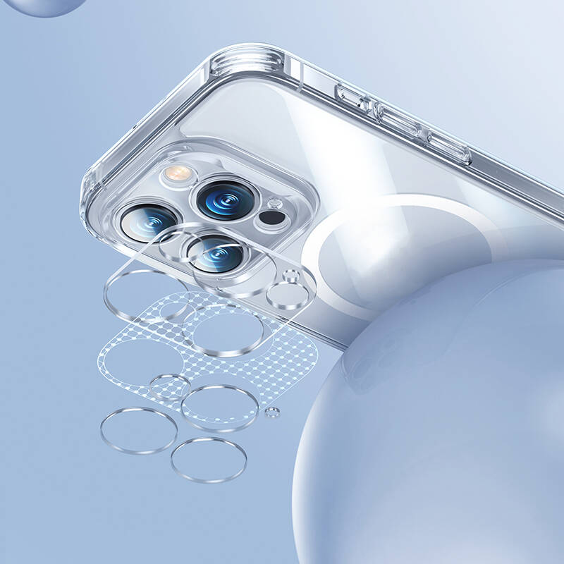 Bal-z Apple iPhone 14 Pro Max Kılıf M-safe Şarj Özellikli Kamera Korumalı Benks Corning Glass Serisi Kapak