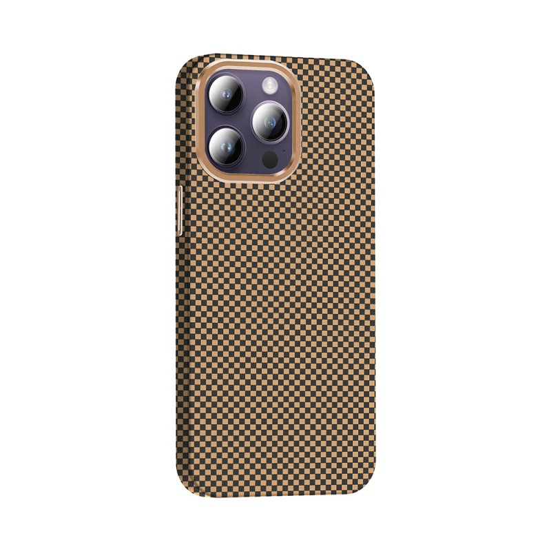 Bal-z Apple iPhone 14 Pro Max Kılıf M-safe Şarj Özellikli Karbon Fiber Görünümlü Zore Gros Kapak