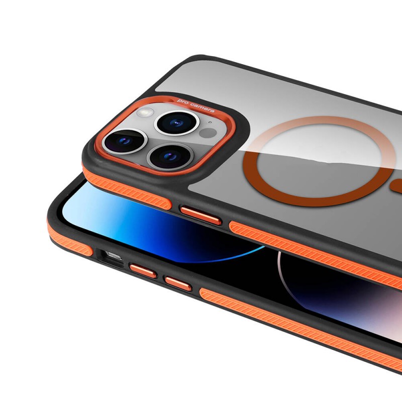 Bal-z Apple iPhone 14 Pro Max Kılıf M-safe Şarj Özellikli Mat Görünümlü  Solo Kapak