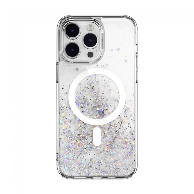 Apple iPhone 14 Pro Max Kılıf Magsafe Şarj Özellikli Parlayan Simli Şeffaf Lisanslı Switcheasy Starfield-M Kapak Apple iPhone 14 Pro Max Kılıf Magsafe Şarj Özellikli Parlayan Simli Şeffaf Lisanslı Switcheasy Starfield-M Kapak