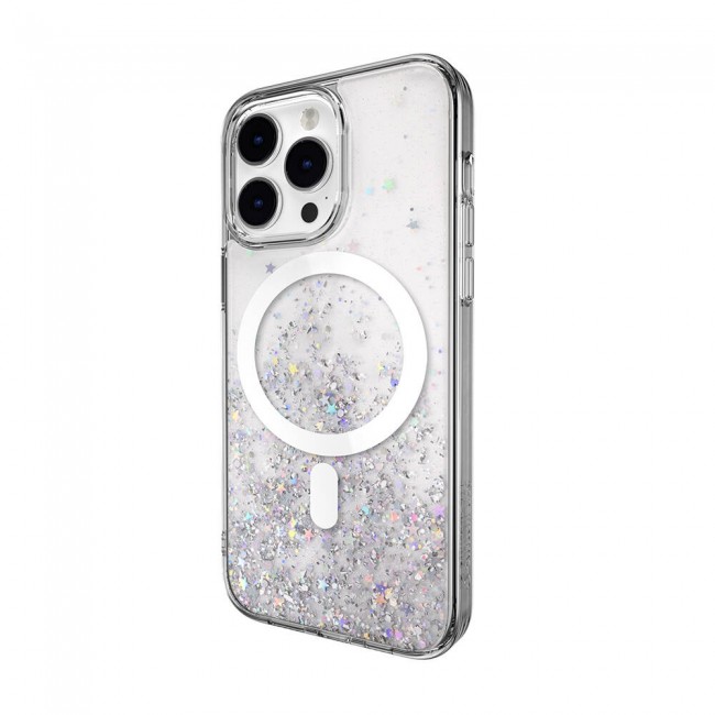 Apple iPhone 14 Pro Max Kılıf Magsafe Şarj Özellikli Parlayan Simli Şeffaf Lisanslı Switcheasy Starfield-M Kapak Apple iPhone 14 Pro Max Kılıf Magsafe Şarj Özellikli Parlayan Simli Şeffaf Lisanslı Switcheasy Starfield-M Kapak