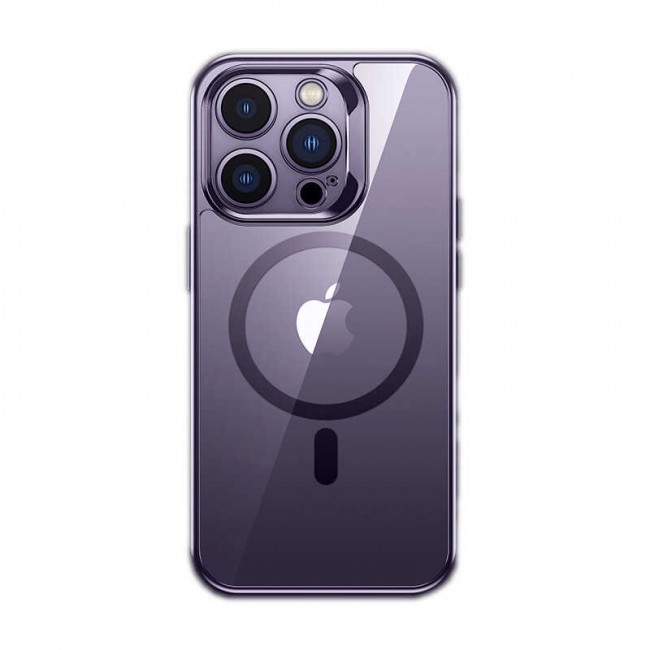 Apple iPhone 14 Pro Max Kılıf Magsafe Şarj Özellikli Premium Cam Arka Yüzey Benks Electroplated Kapak Apple iPhone 14 Pro Max Kılıf Magsafe Şarj Özellikli Premium Cam Arka Yüzey Benks Electroplated Kapak