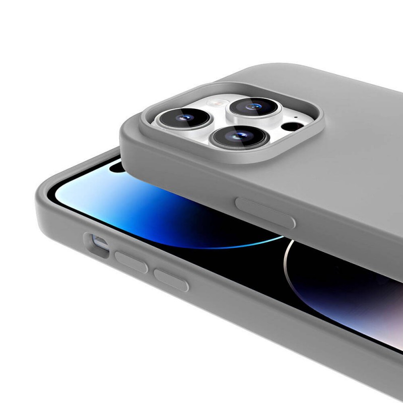 Bal-z Apple iPhone 14 Pro Max Kılıf M-safe Şarj Özellikli Sıvı Teknolojili Silinebilir Sert  Kivi Kapak