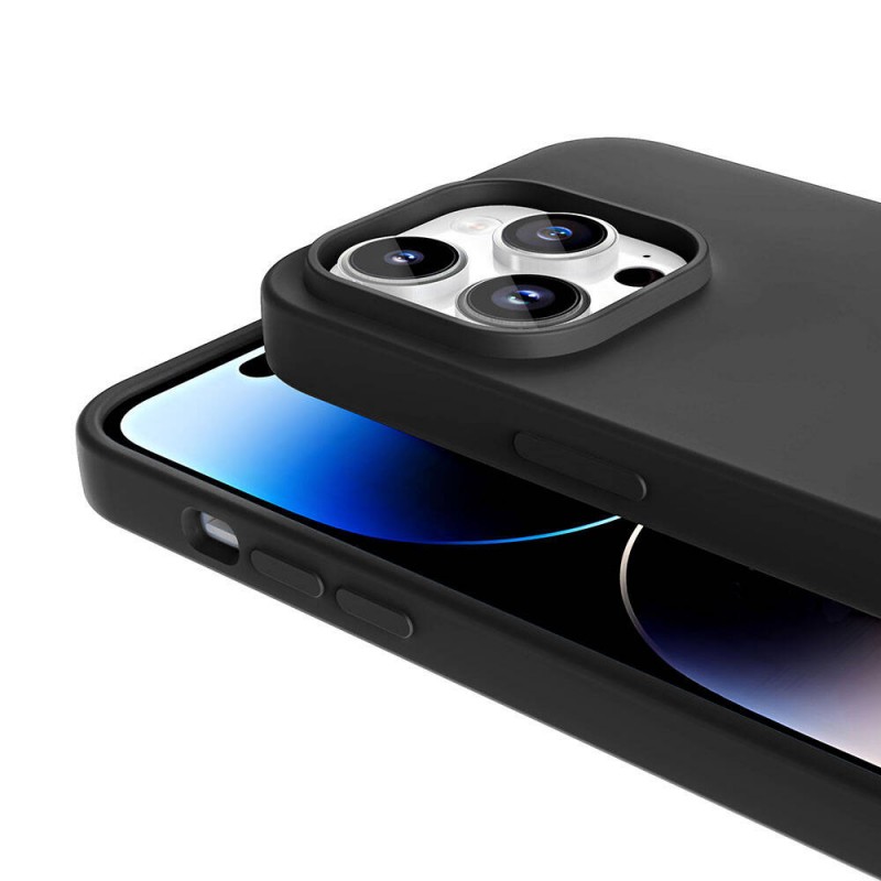 Bal-z Apple iPhone 14 Pro Max Kılıf M-safe Şarj Özellikli Sıvı Teknolojili Silinebilir Sert  Kivi Kapak