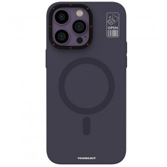 Apple iPhone 14 Pro Max Kılıf M-safe Şarj Özellikli Standlı YoungKit Hermit Bracket Serisi Kapak Apple iPhone 14 Pro Max Kılıf M-safe Şarj Özellikli Standlı YoungKit Hermit Bracket Serisi Kapak