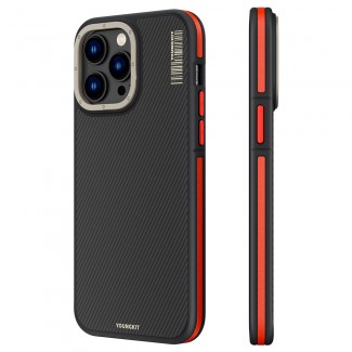 Apple iPhone 14 Pro Max Kılıf M-safe Şarj Özellikli YoungKit 600D Kevlar Kapak Apple iPhone 14 Pro Max Kılıf M-safe Şarj Özellikli YoungKit 600D Kevlar Kapak