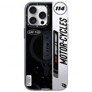 Apple iPhone 14 Pro Max Kılıf M-safe Şarj Özellikli Youngkit Motorcycle Legend Serisi Kapak Apple iPhone 14 Pro Max Kılıf M-safe Şarj Özellikli Youngkit Motorcycle Legend Serisi Kapak