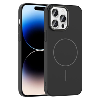 Bal-z Apple iPhone 14 Pro Max Kılıf M-safe Şarj Özellikli Zore Ruby Sert Kapak