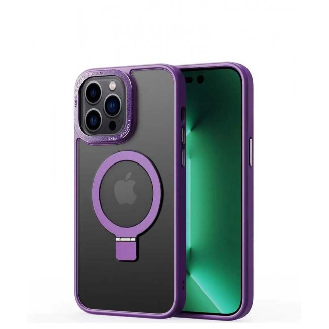 Apple iPhone 14 Pro Max Kılıf Magsafe Wireless Şarj Özellikli Standlı Zore Ting Kapak Apple iPhone 14 Pro Max Kılıf Magsafe Wireless Şarj Özellikli Standlı Zore Ting Kapak