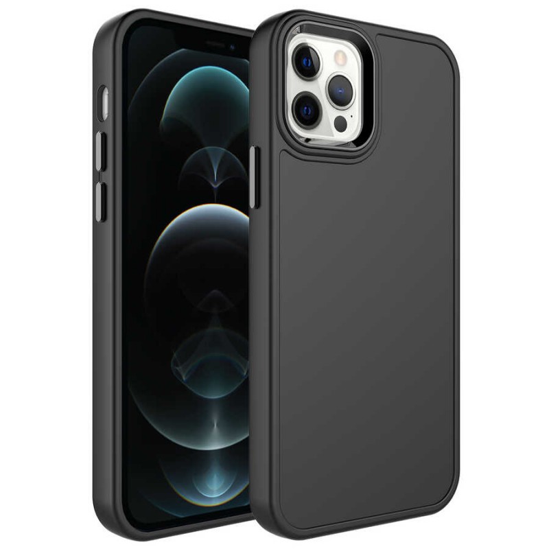 Bal-z Apple iPhone 14 Pro Max Kılıf Metal Çerçeve ve Buton Tasarımlı Sert  Botox Kapak