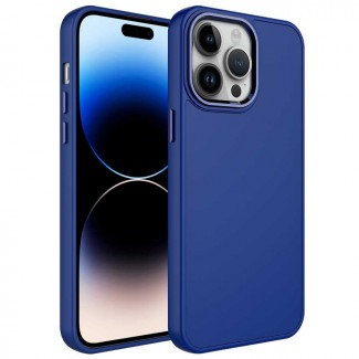 Apple iPhone 14 Pro Max Kılıf Metal Çerçeve ve Buton Tasarımlı Silikon Zore Luna Kapak Apple iPhone 14 Pro Max Kılıf Metal Çerçeve ve Buton Tasarımlı Silikon Zore Luna Kapak