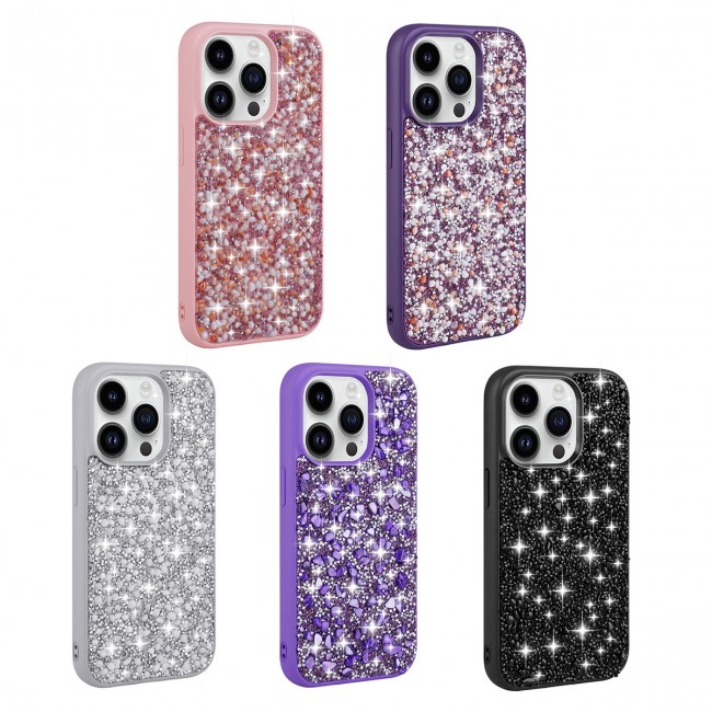Apple iPhone 14 Pro Max Kılıf Parlak Taşlı Tasarım Zore Linea Kapak Apple iPhone 14 Pro Max Kılıf Parlak Taşlı Tasarım Zore Linea Kapak