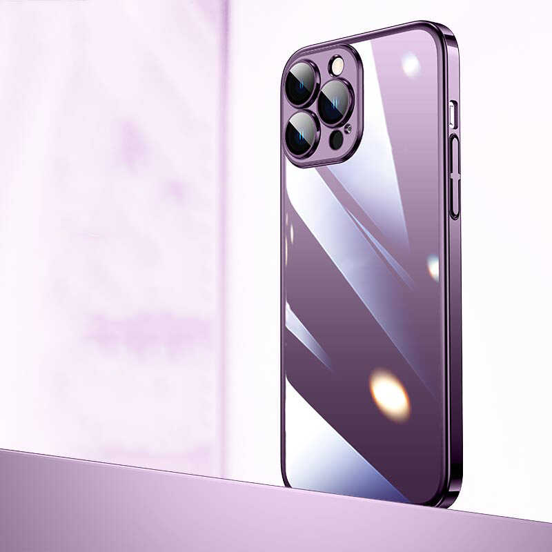 Bal-z Apple iPhone 14 Pro Max Kılıf Sert PC Renkli Çerçeveli  Riksos Kapak