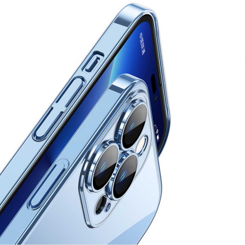 Bal-z Apple iPhone 14 Pro Max Kılıf Sert PC Renkli Çerçeveli  Riksos Kapak