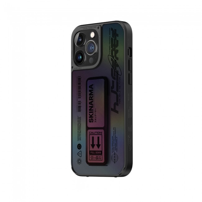Apple iPhone 14 Pro Max Kılıf SkinArma Holografik Tasarımlı Standlı Deri Görünümlü Kira Kobai Kapak Apple iPhone 14 Pro Max Kılıf SkinArma Holografik Tasarımlı Standlı Deri Görünümlü Kira Kobai Kapak