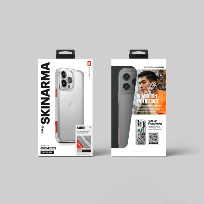 Apple iPhone 14 Pro Max Kılıf SkinArma Şeffaf Airbag Tasarımlı Saido Kapak Apple iPhone 14 Pro Max Kılıf SkinArma Şeffaf Airbag Tasarımlı Saido Kapak