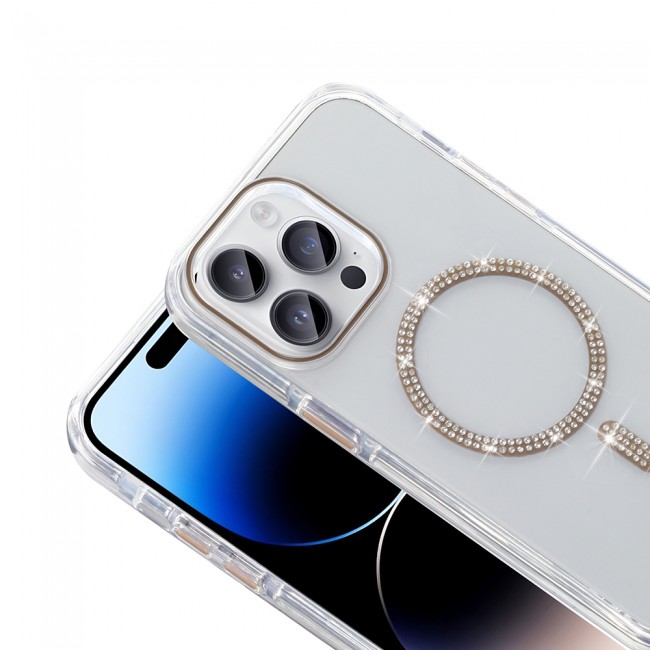 Apple iPhone 14 Pro Max Kılıf Taşlı Tasarım M-safe Şarj Özellikli Zore Koment Silikon Kapak Apple iPhone 14 Pro Max Kılıf Taşlı Tasarım M-safe Şarj Özellikli Zore Koment Silikon Kapak