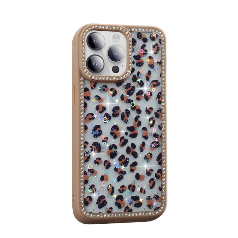 Bal-z Apple iPhone 14 Pro Max Kılıf Taşlı ve Simli Tasarım Zore Azra Kapak