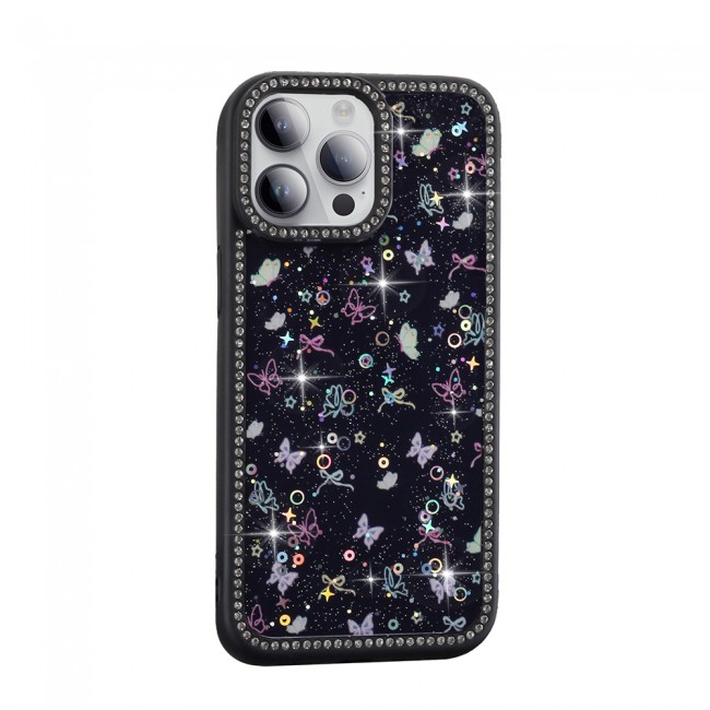 Apple iPhone 14 Pro Max Kılıf Taşlı ve Simli Tasarım Zore Azra Kapak Apple iPhone 14 Pro Max Kılıf Taşlı ve Simli Tasarım Zore Azra Kapak