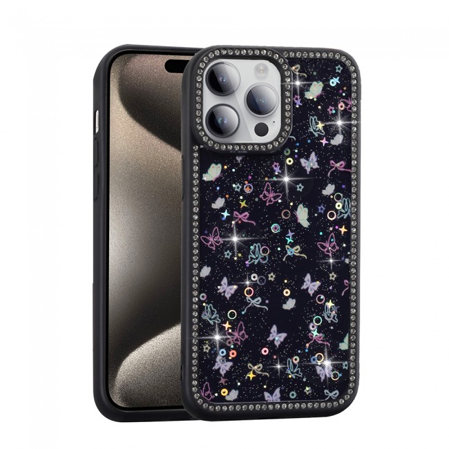 Apple iPhone 14 Pro Max Kılıf Taşlı ve Simli Tasarım Zore Azra Kapak Apple iPhone 14 Pro Max Kılıf Taşlı ve Simli Tasarım Zore Azra Kapak