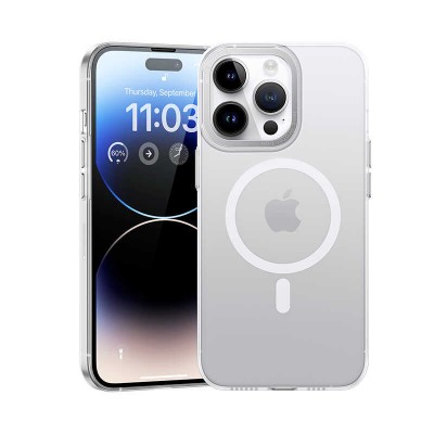 Bal-z Apple iPhone 14 Pro Max Kılıf Wireless Şarj Destekli Benks Magnetik Haze Kapak