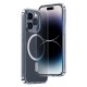 Apple iPhone 14 Pro Max Kılıf Wireless Şarj Destekli Benks Yeni Magnetik Crystal PC Kapak