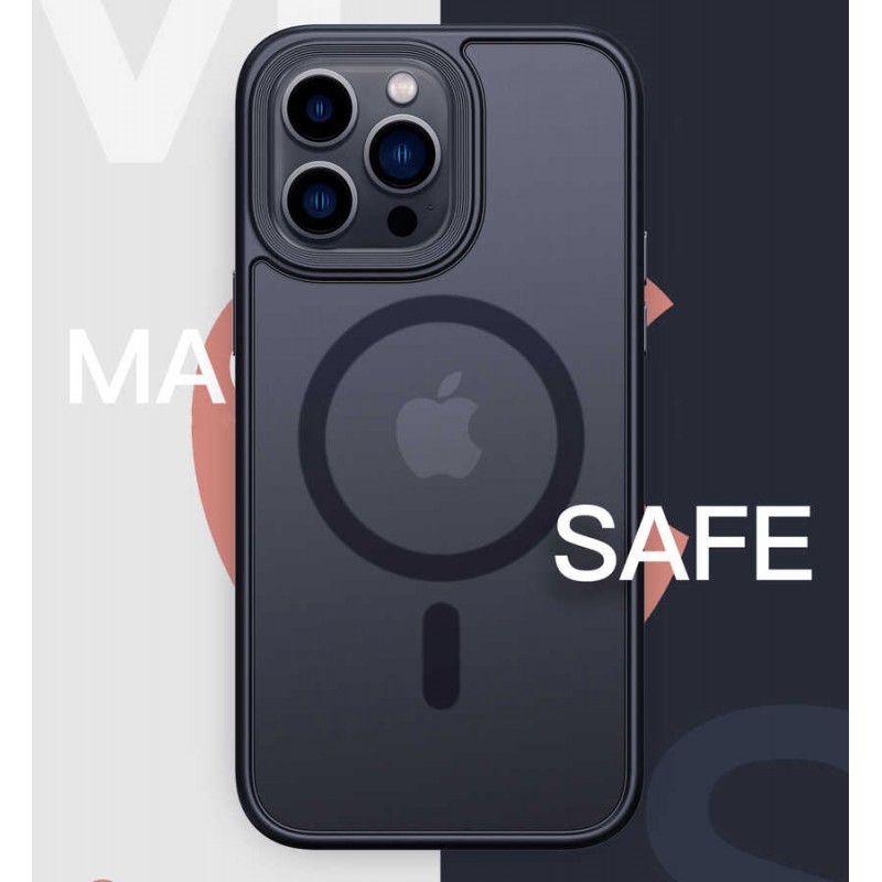Bal-z Apple iPhone 14 Pro Max Kılıf Wireless Şarj Özellikli  Hibrit M-safe Kapak