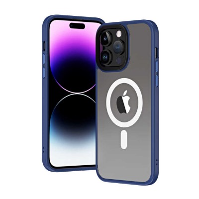 Bal-z Apple iPhone 14 Pro Max Kılıf Wireless Şarj Özellikli  Hibrit M-safe Kapak