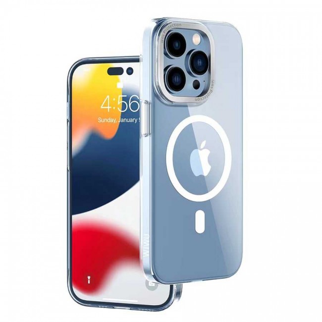 Apple iPhone 14 Pro Max Kılıf Wiwu MCC-102 Magnetic Crystal Sert PC Kapak Apple iPhone 14 Pro Max Kılıf Wiwu MCC-102 Magnetic Crystal Sert PC Kapak