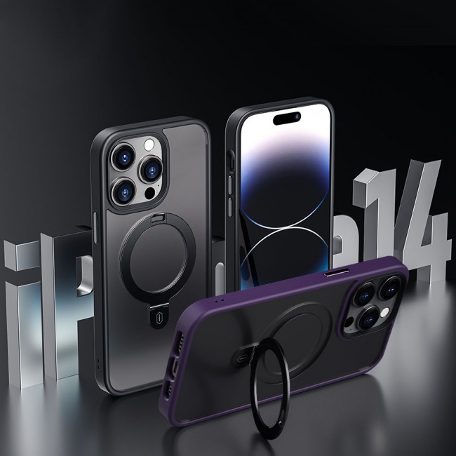 Apple iPhone 14 Pro Max Kılıf Wiwu ZMM-010 Magsafe Şarj Özellikli Parmak İzi Bırakmayan Mat Transparan Standlı Kapak Apple iPhone 14 Pro Max Kılıf Wiwu ZMM-010 Magsafe Şarj Özellikli Parmak İzi Bırakmayan Mat Transparan Standlı Kapak